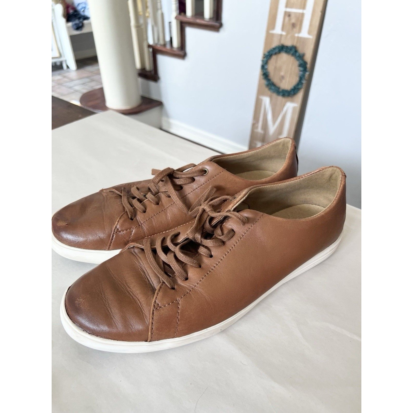 Cole Haan Mens Grand Crosscourt Ii Leather Sneaker In Tan/Brown Size Us 11 $170